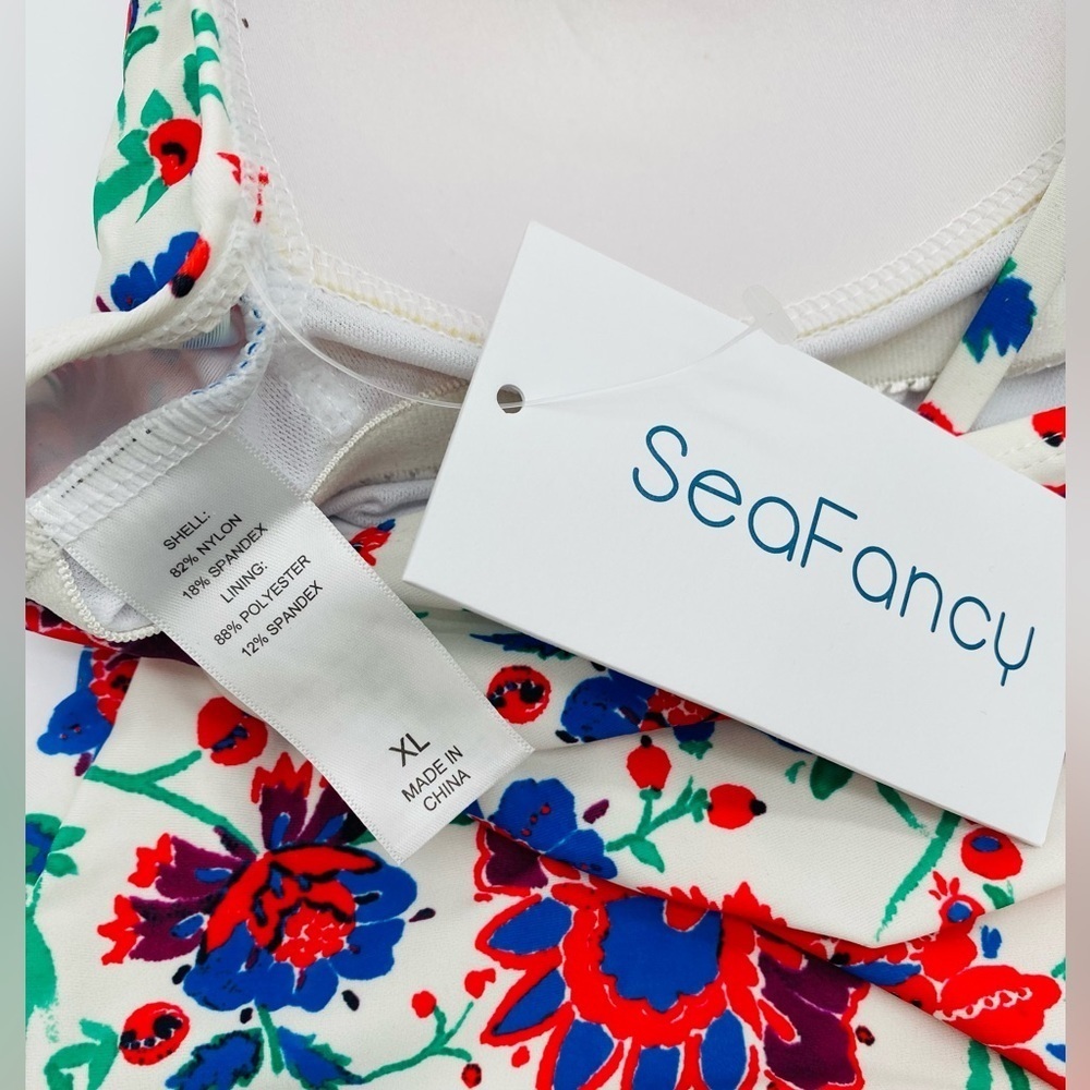 SEA FANCY Floral One Piece Swimsuit Size XL NWT - Picture 7 of 8